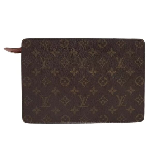 LOUIS VUITTON Monogram Pochette Homme Clutch Bag M51795 LV Auth 89650 - Picture 1 of 8